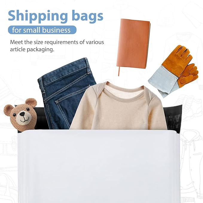 10x13“ Poly Mailers 1000PCS, 1.77 Mil 5 Layer Waterproof Self-Seal Shipping Bags for Clothes,Mailing,Books,Package, Strong Adhesive Mailers Poly Bags Shipping Envelopes for Business