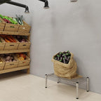 14''W x 24''L x 8''H Chrome Plated Wire Dunnage Rack | Off The Floor Storage