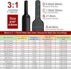 Chanzon 3:1 Ratio - 80ft Roll - Heat Shrink Tubing 3/16" (4.8mm) - Marine Grade Waterproof Adhesive Lined - (25M Total Length) Black Polyolefin Sleeving Wrap Shrinking 3 to 1 Ratio 1pcs