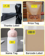 iEager 2x1 Inch Thermal Labels, Yellow Rectangle Thermal Printer Stickers, Durable Shipping Label Printer Sticker for Barcode, Name, Address, 1000 Labels/Roll