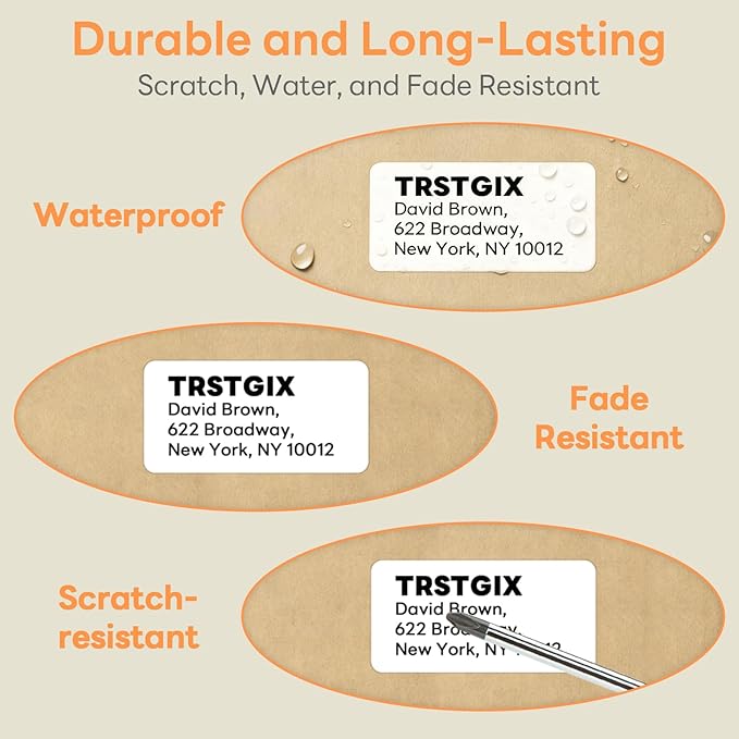 2" x 1" Direct Thermal Labels, Strong Adhesive Barcode & Address Stickers Compatible with Zebra, Rollo, Munbyn & Most Desktop Thermal Printers (12 Rolls, 1300 Labels/Roll, 15600 Total), TRSTGIX