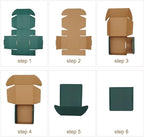 25 Pack Corrugated Packaging Box Mailers Shipping, Green Recyclable Cardboard Small Gift Mailer Boxes for Shipping Packaging Craft Gifts Giving Products (4x4x2 inch, Green)