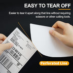 Qncz 500 Pcs 4x6 Thermal Labels - Perforated & Smudge-Proof & Strong Adhesive Thermal Printer Paper, Mailing Sticker Labels, Compatible with Rollo, Zebra, Jadens, Nelko