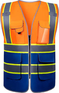Tydon Guardian Reflective Safety Vest for Women Men High Visibility Security With Pocket Zipper Front Meet ANSI/ISEA Standard