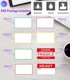 5" x 3" Large Moving Labels for Home Packing Box Label with Writable Notes Areas, 6 Color Coded Border Label + Fragile Moving Stickers + Heavy Blank Labels + 2 Permanent Markers. Permanent Adhesion