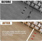 MYFAMIREA 5FT Floor Cord Cover for Wire Self Adhesive Cable Cavity Management PVC Extension Cord Hider Power Floor Wire Protector Cover Prevent Cable Trip for Office Home Outdoor (Beige, 1.97'')