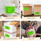 3x5 Inch Thermal Label Stickers,300Pcs Waterproof Rectangle Labels for Storage Bins,Moving Boxes,Address & Inventory Organization,Small Business Labeling,Light Green