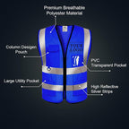 BeautyWill Custom Safety Vest Logo Class 2 High Visibility Reflevtive Vest Outdoor Protective Workwear
