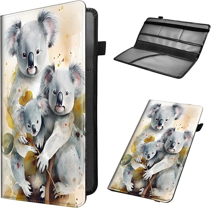 Car Registration and Insurance Holder, Leather Car Glove Box Organizer, Cool Car Accessories for ID, Driver's License Cards & Essential Document,business cards,Men&Women,Cute Three Bear