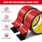 Double Sided Tape Heavy Duty 0.39in x 10ft, Heavy Duty Removable Mounting Tape, Adhesive Strips Double Sided Mounting Tape, Strong Foam Tape for Walls Picture Hanging Poster, Car, LED Strip Light