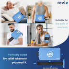 REVIX Large Ice Packs for Injuries Reusable, 45-Minute Long-Lasting Cold Therapy with Ice Grid Gel Design, Multi-Purpose Reusable Gel Cold Pack for Knee, Shoulder, Back, Elbow, Hip, Tight, 16 × 9"