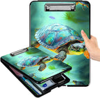 A4 Clipboards,Folder Clipboard with Storage Turtle Heavy Duty Clip Boards Waterproof Nursing Plastic File Folder Storage Box Clipboard Case for Teacher,Doctor,Office