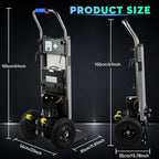 Electric Stair Climbing Dolly, 1250W Electric Hand Truck with Telescopic Handle, 3 Mode Folding Stair Climber 900lbs Max Load Capacity for Effortless Moving of Furniture & Equipment (Black)