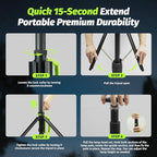 Camping Light with Stand, 8.4 FT Rechargeable Work Light, 6000mAh 3000/4000/6500K Dimmable Portable LED Work Light 3000LM for Outdoor,Sports, Emergency, Gift(Remote and Carrying Bag Included)