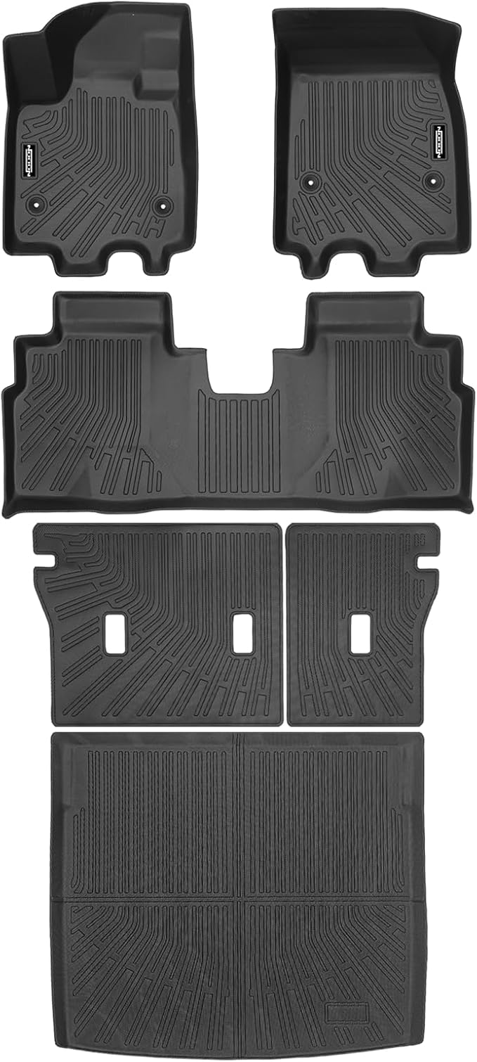 All Weather Floor Mats for Cadillac Optiq 2025 2026 Floor Mats & Cargo Mat & Backrest Mats for Cadillac Optiq Accessories All Season Guard Anti-Slip Floor Liner