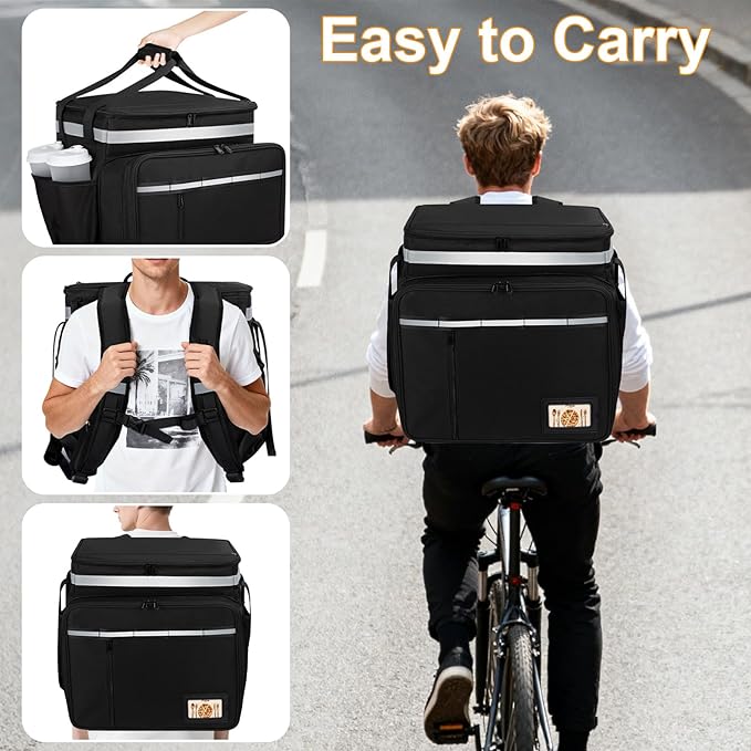 Expandable Food Delivery Backpack with Insulation