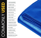 PROTARP Extra Heavy Duty 16 Mil Tarp Cover, Waterproof, UV Resistant, Rip and Tear Proof, Poly Tarpaulin with Reinforced Edges for Roof, Camping, Patio, Pool, Boat. (Blue 24′ X 50′)