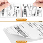 SJPACK 4" x 6" Thermal Labels, 2000 Fanfold Labels, Direct Thermal Shipping Label Compatible with Nelko, Rollo, Zebra, Brother, Orgbro, Munbyn, Jadens Shipping Label Printer, Commercial Grade