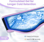 NEWGO Headache Ice Pack Head Wrap for Migraines, Cold Pack Head Ice Therapy Wrap for Headache Relief, Tension, Sinus Pain, Chemo, Head Injuries (Purple) 29.5" x 4.3"
