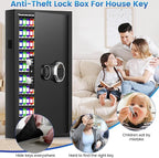 254 Keys Digital Key Lock Box Wall Mount with Code, Heavy Duty Anti-Theft Key Lock Box with Side Drop Slot and Colorful Key Tags for Car Garage House Rental Office
