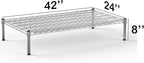 24''W x 42''L x 8''H Chrome Plated Wire Dunnage Rack | Off The Floor Storage