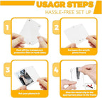 2Pcs Visor clips for cars,Car picture holder.Acrylic car picture frame for car accessories. Universal magnetic car visor photo clip for adding family or personal photos,Gifts for Christmas.