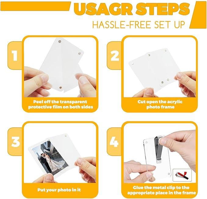 2Pcs Visor clips for cars,Car picture holder.Acrylic car picture frame for car accessories. Universal magnetic car visor photo clip for adding family or personal photos,Gifts for Christmas.