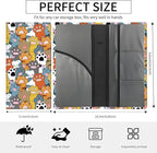 Premium Car Registration and Insurance Card Holder, Cute PU Leather Car Document Holder, Vehicle Glove Box Car Organizer with Magnetic Closure for Driver License, Cards Colorful Paws
