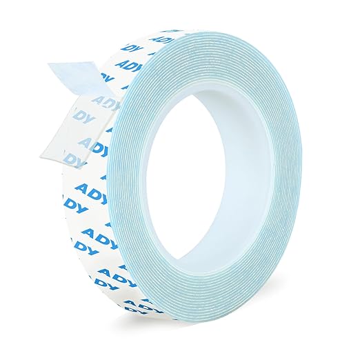 ADY Removable Double Sided Tape Heavy Duty 1in x 20ft,Clear Nano Adhesive Mounting Tape for Walls,Damage Free Picture Hanging Adhesive Strips for Rent Room, Poster Stick Transparent Tape