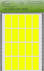 Royal Green Sticker Writable Stickers in Neon Yellow 1.57 inch x 0.75 inch (40mm x 19mm) - 2000 Pack