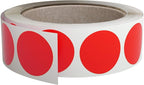 Royal Green Office Label Rolls for Inventory and Labeling 25mm - Red Sticker Dots - 600 Pack