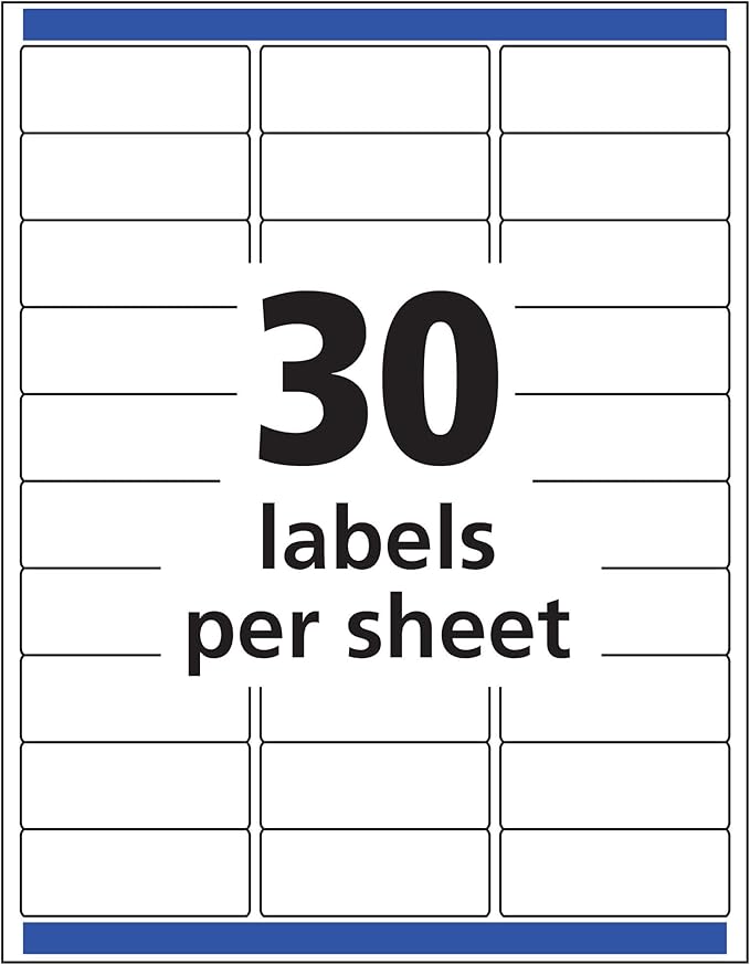 AVERY Clear Address Labels 1 x 2-5/8 inch | Matte Finish | Sure Feed Technology | For Inkjet Printers | 300 Labels, Pack of 5