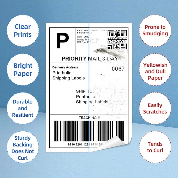 Compatible Direct Thermal Labels Replacement for Dymo 30256 (2-5/16" x 4") 12 Rolls Shipping Labels - Use with Labelwriter 450, 450 Turbo, 4XL, Rollo & Zebra Printers - 300 Labels/Roll