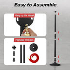BATTIFE Plastic Stanchion Posts with Red Velvet Ropes and Weighted Rubber-Plastic Base, Crowd Control and Queue Management Barrier Poles for Party, Event, Red Carpet (2 Pack)