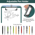 Small Clipboard with Storage, A5 Clipboards with Pen Holder, Half Letter Clip Boards 6x9 Mini Plastic Clipboard with Low Profile Clip for Classroom, School, Office Supplies (Emerald)