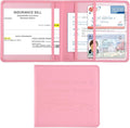 Cacturism Car Registration and Insurance Holder, Vehicle Glove Box Car Organizer，Women Interior Car Accessories Case for Cards, Essential Document, Driver License, Pink