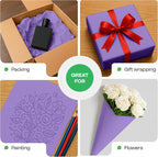 12" x 1200" (100 feet) Purple Kraft Paper Roll - USA-Made Quality Craft Paper for Gift Wrapping, Kids' Arts & Crafts, School Projects - 100% Recycled Natural Material 50lb Thickness by IDL Packaging