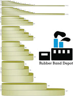 3-1/2" x 1/4'' - Size #64 - Rubber Band Depot - Everyday Rubber Bands, Business Bands - Approximately 80 Per Bag - 1/4 Pound Bag (10 Rubber Bands)