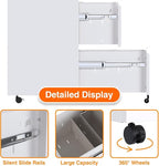 Aobabo 2 Drawer File Cabinet, Metal Filing Cabinet with Lock for Office Legal/Letter Size, White, Fully Assembled Except Wheels