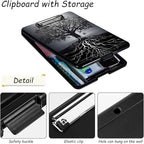 Clipboard with Storage, High Capacity Plastic Storage Clipboard with Low Profile Clip for Women Teachers Work, School & Office Supplies, Cute Pattern Decorative Clipboards, Tree of Creation
