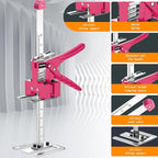 Labor-Saving Arm Jack Multifunctional Construction Jacks, Furniture Jacks， for Installing Windows and Doors, Lifting Furniture, Woodworking Tools, Wall Tile Positioning (Pink, 15.7inches)
