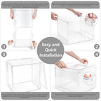 MUKAI File Box Organizer, Hanging Folder Storage Boxes, File Folder Organizer with Slide, Filing Crate Bin Holder with Letter-size File Holder Filing Box for Office, Home, Decor (2)