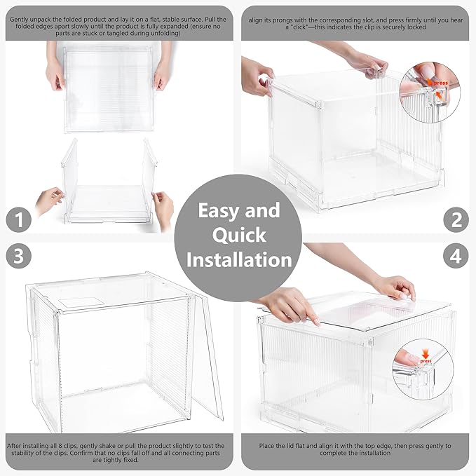 MUKAI File Organizer Box with Lid, Collapsible File Folder Organizer with Slide, Hanging File Folder Box, for Office Document Storage with Desktop organizer (3)