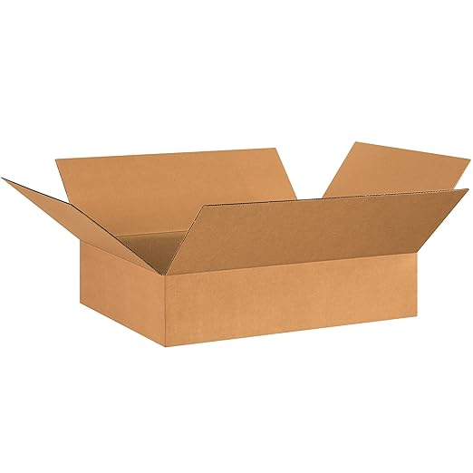 TAPE LOGIC 26x20x6 Flat Corrugated Boxes, Flat, 26L x 20W x 6H, Pack of 20 | Shipping, Packaging, Moving, Storage Box for Home or Business, Strong Wholesale Bulk Boxes