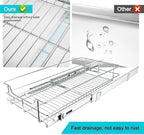 Pull Out Cabinet Organizer 9" W X 17" D, Slide Out Drawers For Kitchen Organizers and Storage, Pull Out Drawers For Cabinets Capacity Heavy Duty Caddy, Cabinet Shelves Chrome-Plated, Bathroom Pantry