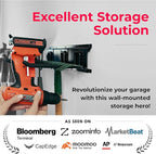 TIDYME Garage Tool Organizer Wall Mount - 48 inches - Sturdy Storage Rack with Adjustable Hooks, Anti-Rust - Easy Installation, 300lbs Capacity - Garden Tool Organizer (03 Racks & 06 Hooks)