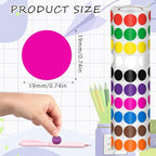 10000 Pcs 3/4 in Round Color Coding Labels Stickers Roll, Adhesive Assorted Colored Circle Dot Sticker, Removable Round Labels, for Garage Sale, Office, Inventory Organize, File Classification