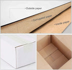 Calenzana 11x6x6 Shipping Boxes Set of 25, Corrugated Cardboard Box for Mailing Small Business Packing Gifts, White