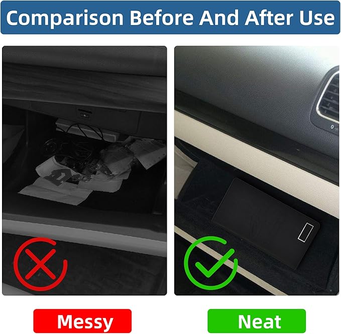 Car Registration and Insurance Holder Glove Box Folder-Premium Car Folder, Car Document Holder for Cards, Driver License & other Essential Documents (Reticulated black)
