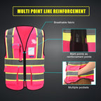 AYKRM Custom Logo Personalised Printed High Visibility Reflective 2 two tone work construction Safety Vest